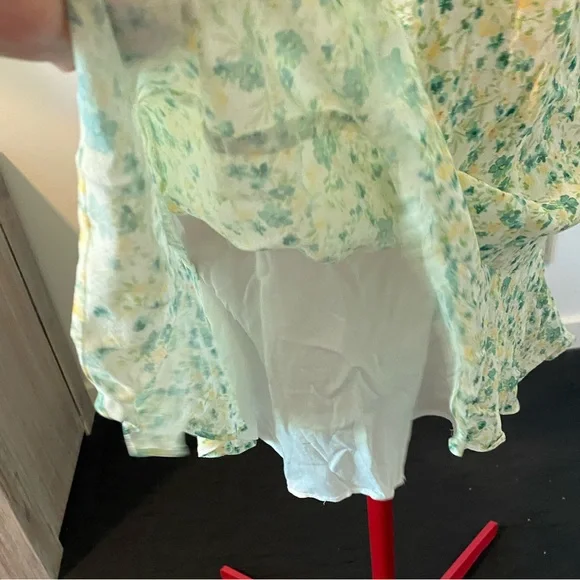 Size 16 ForeverNew Curve square neck puff sleeves dress in pistachio dit… - Picture 8 of 12